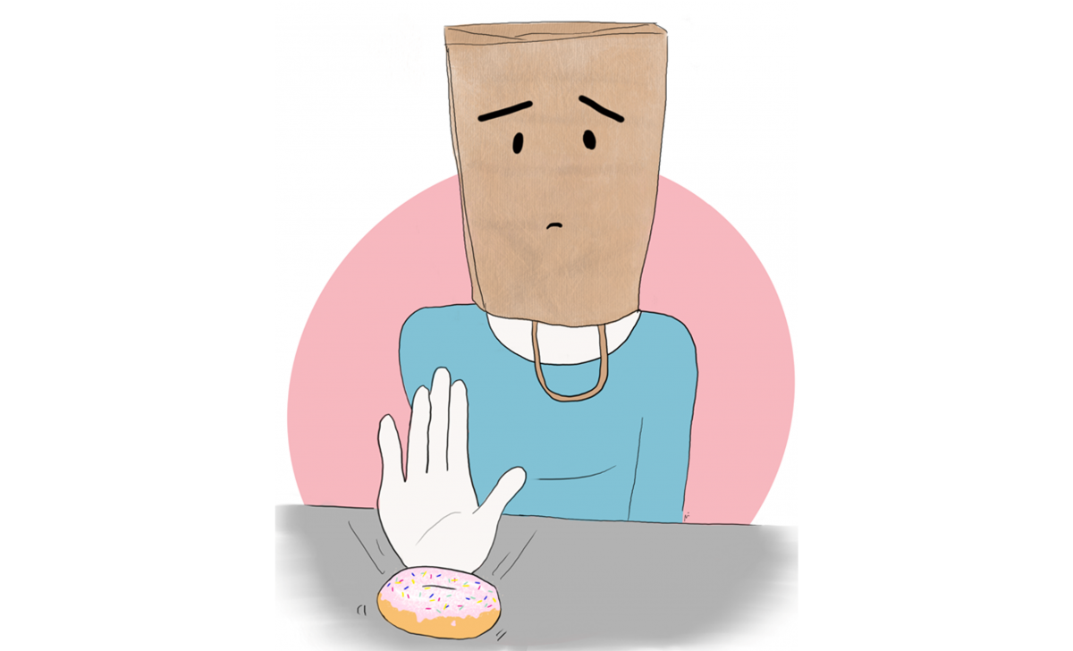 La restriction alimentaire serait une forme de stratégie de contrôle visant à réguler les émotions négatives ressenties, comme la honte. Illustration par Ivane Nuel La restriction alimentaire serait une forme de stratégie de contrôle visant à réguler les émotions négatives ressenties, comme la honte. Illustration par Ivane Nuel