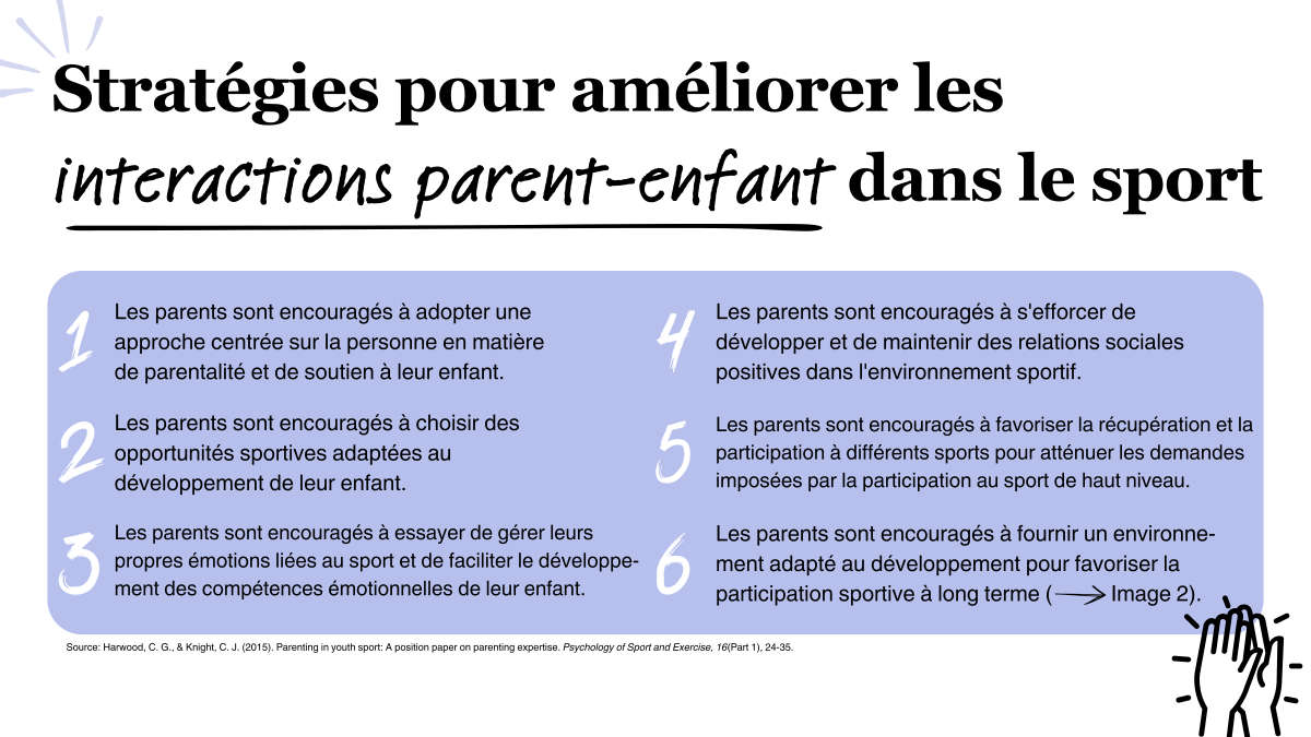 Stratégies pour améliorer les relations parent-enfant dans le sport Stratégies pour améliorer les relations parent-enfant dans le sport